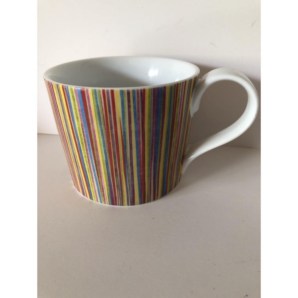 Starbucks Coffee Mug Cup Rainbow Vertical Micro Stripe Tea Modern Pride 2008